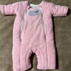 Pink Magic Sleepsuit Fleece One-Piece by Baby Merlin’s